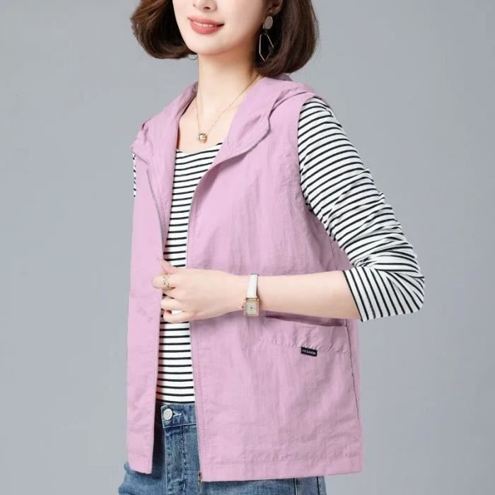 Gilet a capuche court online