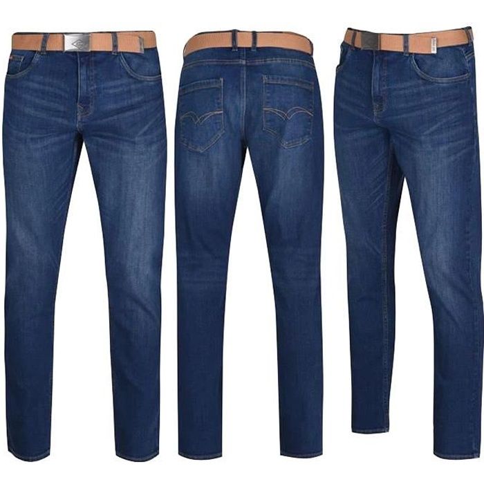 LEE COOPER JEAN HOMME COUPE DROITE AVEC CEINTURE DU 40(FR) AU 50(FR)