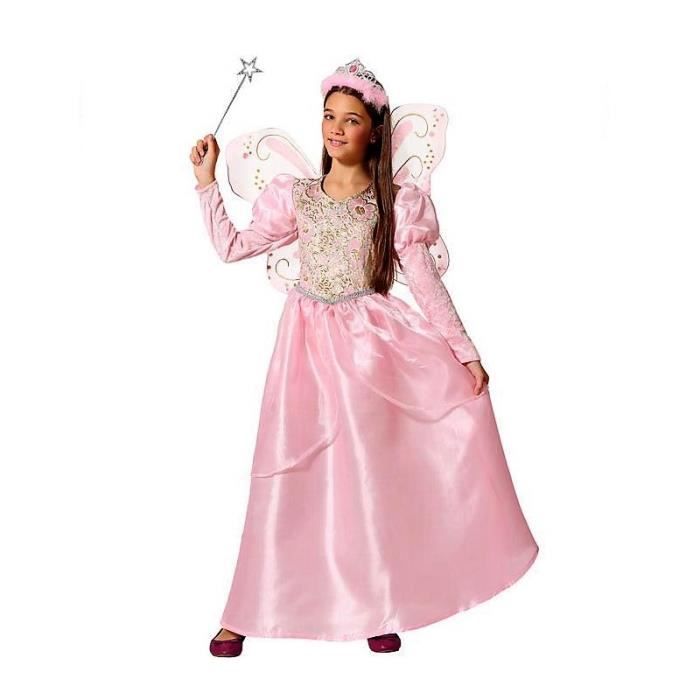 Déguisement Fille Fée Marraine Rose - ATOSA - Licence Cendrillon - Costume de Dessin Animé et de Contes de Fées