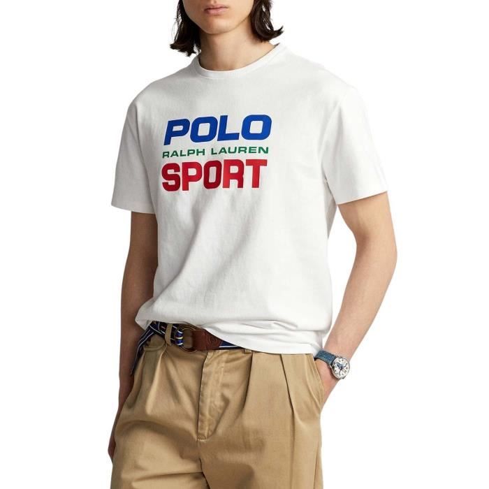 T-Shirt Polo Ralph Lauren Sport Blanc Homme Blanc - Cdiscount Prêt-à-Porter