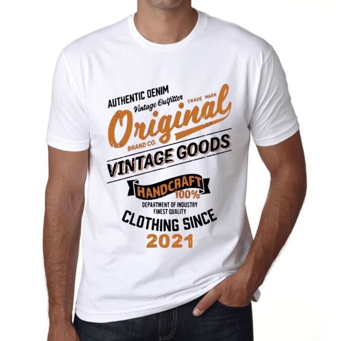 Homme Tee-Shirt Des Vêtements Vintage Originaux Depuis 2021 – Original Vintage Clothing Since 2021 – 2 Ans T-Shirt Cadeau 2e