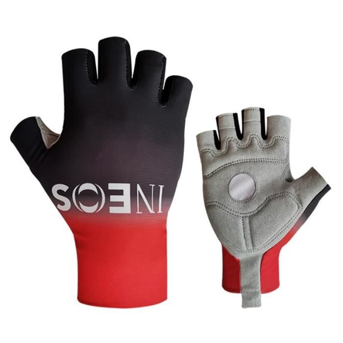 Gants Courts Castelli Rosso Corsa Pro Gris
