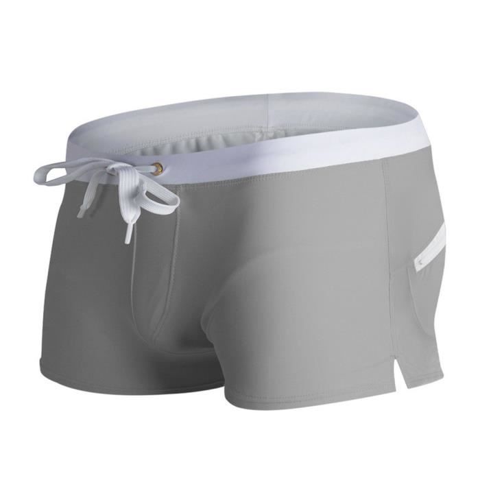 Boxer De Bain Homme - Nylon/Spandex, Séchage Rapide - Pour Plage, Piscine, Sports Nautiques - Taille Asiatique (prendre Une Taille Au-dessus)