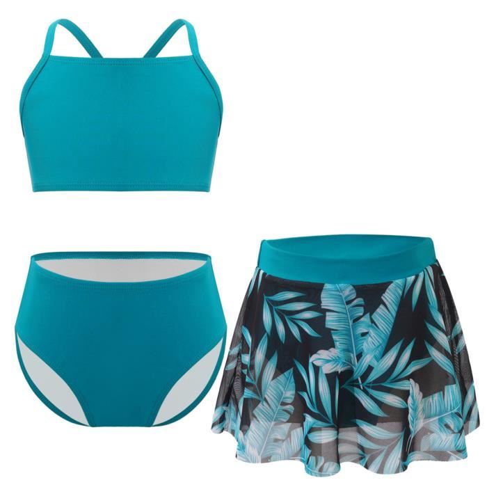 Maillot De Bain Fille Ranrann - 3 Pièces (tankini Short Rashguard) - Anti-UV 50 - 5-16 Ans