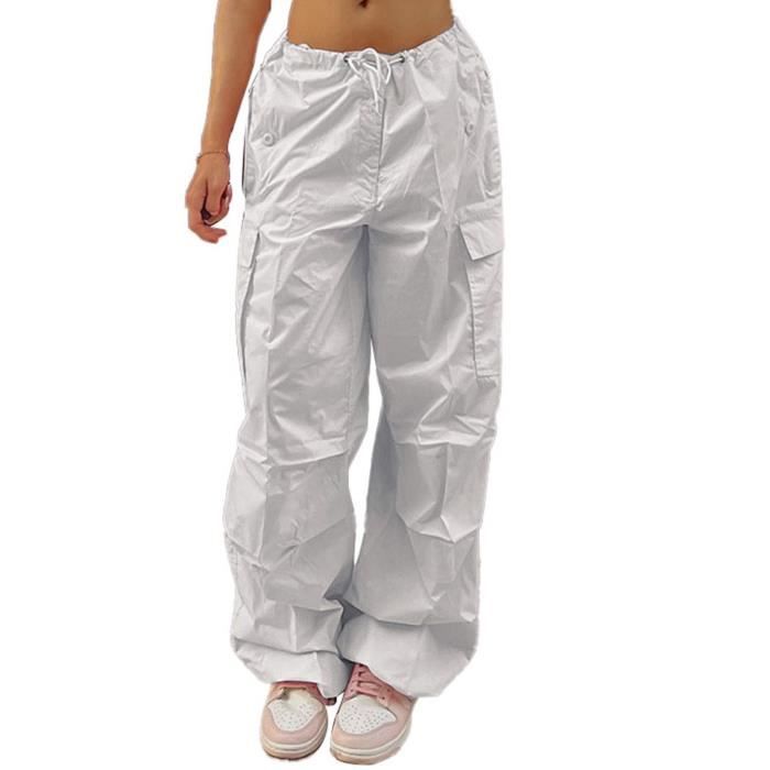 Pantalon Cargo Fille - Coupe Ample - Taille élastique - Matière Douce - Pour Jeux Et Quotidien