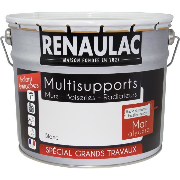 RENAULAC Peinture intérieur Multisupports Glycéro Blanc - Mat