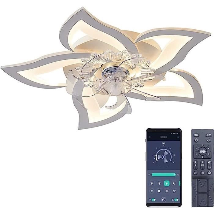 Plafonnier avec Ventilateur - RUMOCOVO - AiPaiTe - LED - 6 Vitesses - Blanc - Rumocovo