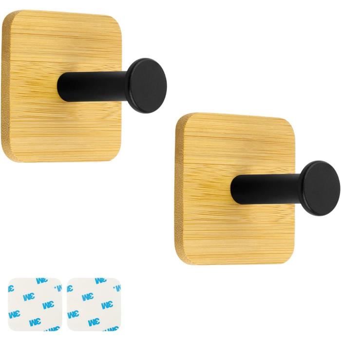 10 Crochets Mural En Bois Noir - Porte-manteau Pour Manteaux, Sacs, Chapeaux - 9