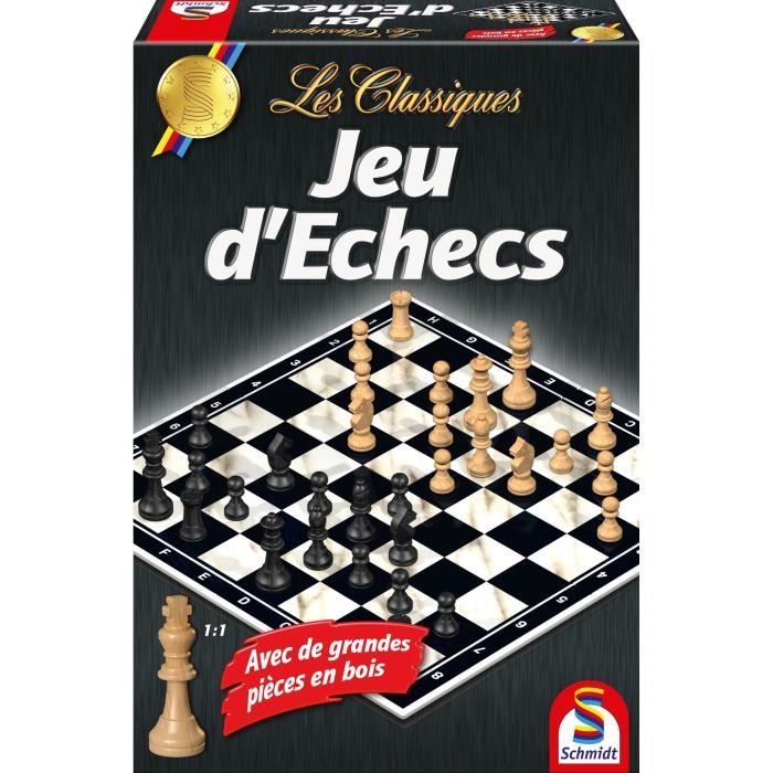 Les Classiques Jeu d'échecs SCHMIDT SPIELE Affrontez vous dans des parties passionnantes d'échecs avec ce coffret classique !