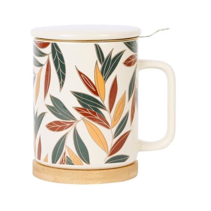 Tisanière Sema Verde Blanc 0,5 L Avec Filtre Inox - Théière Grès
