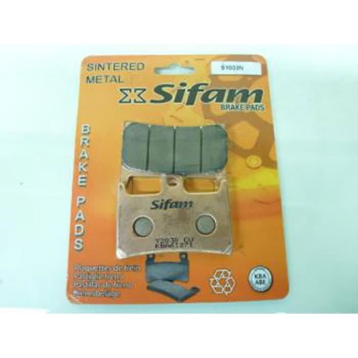 Plaquettes de frein avant sifam Yamaha 600 FZ6 Fazer 2004 à 2007 S1109N Plaquettes de frein avant sifam Yamaha 600 FZ6 Fazer 2004 à 2007 S1109N