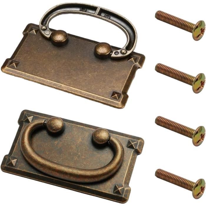 Porte-étiquettes Poignées Vintage - Zinc Alliage Bronzé - 5 Pièces Avec Vis