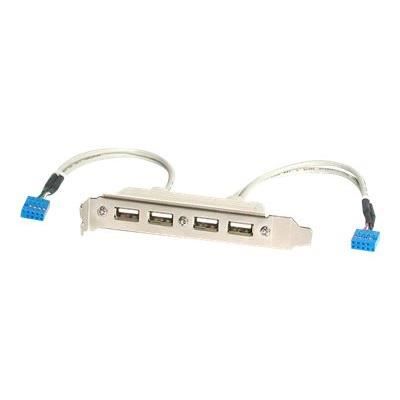 STARTECH Adaptateur de Slot 4 ports USB 2.0 A Femelle - Type A Femelle USB - IDC Femelle Header USB