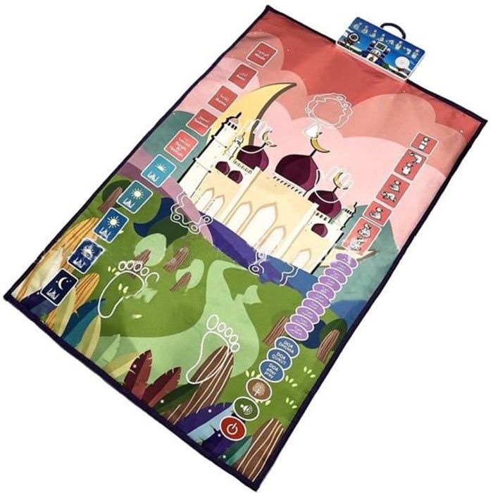 Tapis de prière électrique interactif éducatif musulman islamique Cadeau de couverture de haut