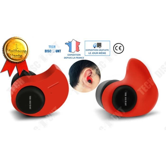 TD® Bouchon d'oreille anti-bruit concert avion réutilisable mousse