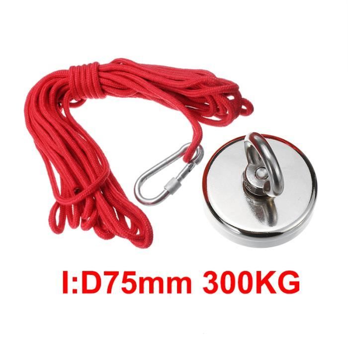 Aimant De Récupération Puissant En Néodyme Avec Crochet - Parfait Pour La Chasse Au Trésor Et La Pêche