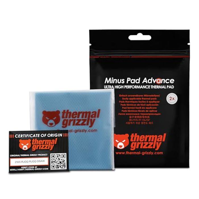 Thermal Grizzly Lot de 2 Minus Pad Advance 100 x 100 x 1 5 mm - vue 2