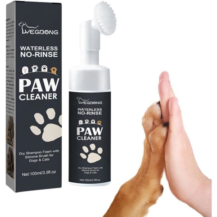 Nettoyeur Pattes Chien, Pour Chien, Brosse Avec Mousse De Lavage À Sec, Pas Besoin D