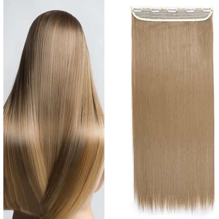 Extension A Clip Cheveux Naturel Une Pièce Tête À Moitié Pleine Raide ...