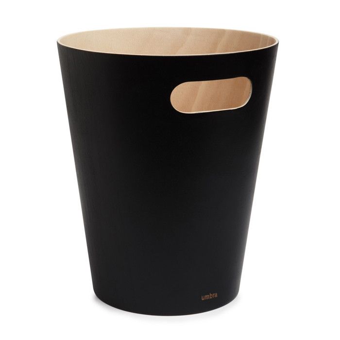 MDesign Poubelle Salle De Bain Noir - Corbeille Rectangulaire Compacte 5,7 Litres