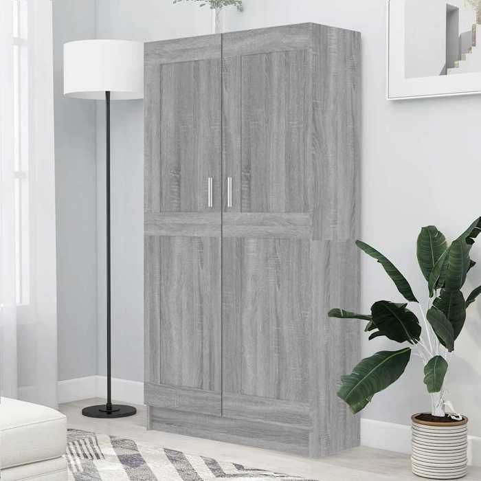 vidaXL Bibliothèque Sonoma gris 82 5x30 5x150 cm Bois dingénierie 815613