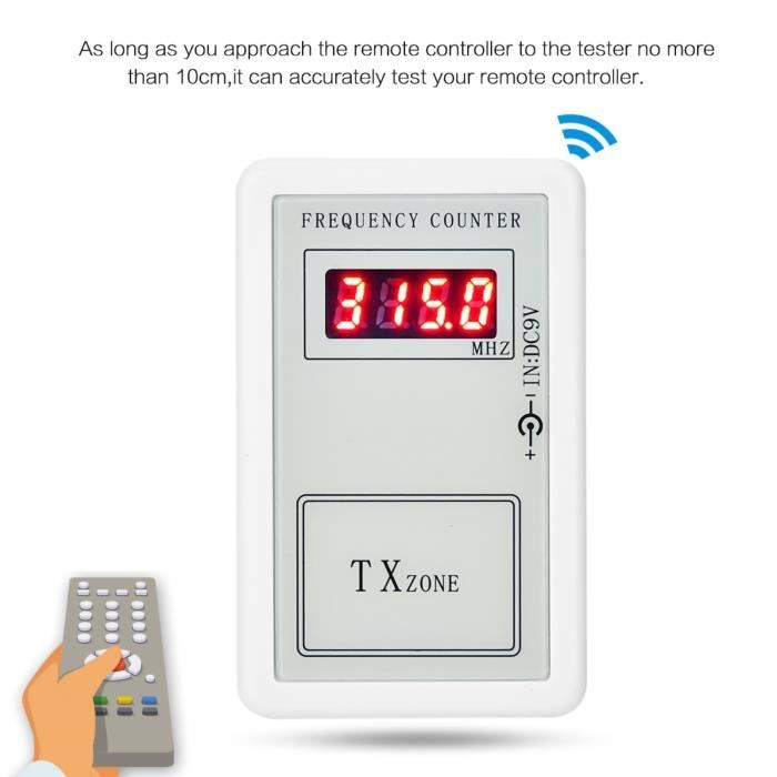 Testeur De Fréquence Télécommande - Fréquencemètre Numérique Pour Portes De Garage, Alarmes, Serrures électriques