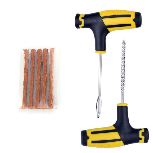 Kit De Réparation Pneu 84 Pièces – Clous En Caoutchouc 3 Tailles, Tournevis Inclus, Pour Voiture, Moto, Camion, Sans Démonter Le Pneu