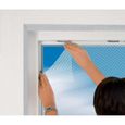 Moustiquaire fenêtre blanc 18g/m² bande auto-agrippante 7,5 mm (Lot de 2) Blanc-1