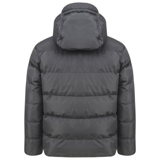 DISSIDENT Doudoune Zippee a Capuche Uni Poches Boutons Logo Poitrine Gris moyen Homme Cdiscount Pret a Porter