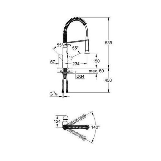 Grohe 31379dc0 K7 Mitigeur Evier Douchette Professionnelle Bec Medium Argent Achat Vente Robinetterie De Cuisine Grohe 31379dc0 K7 Mitigeur Cdiscount