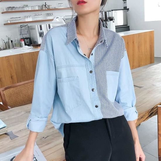 Chemise en jean grande taille femme best sale
