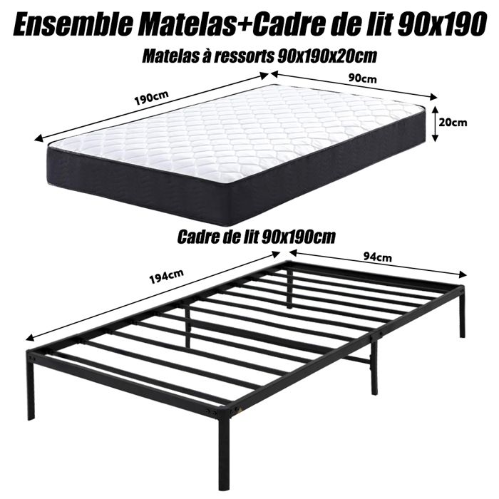 Sitemapcdatahttpshauscellcare1comensemble Sommier Matelas 90x190
