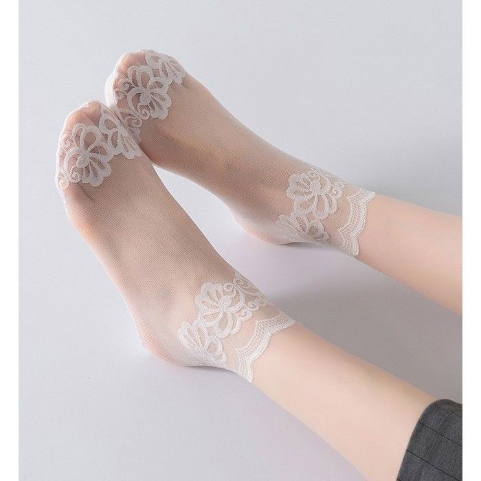 Chaussettes Invisibles En Dentelle Pour Femmes Doublure De Pied Pour