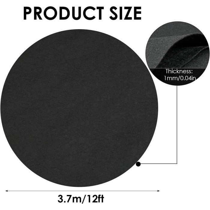 Tapis de sol pour piscine ronde 3,7 m antidérapant, ultra absorbant — free download