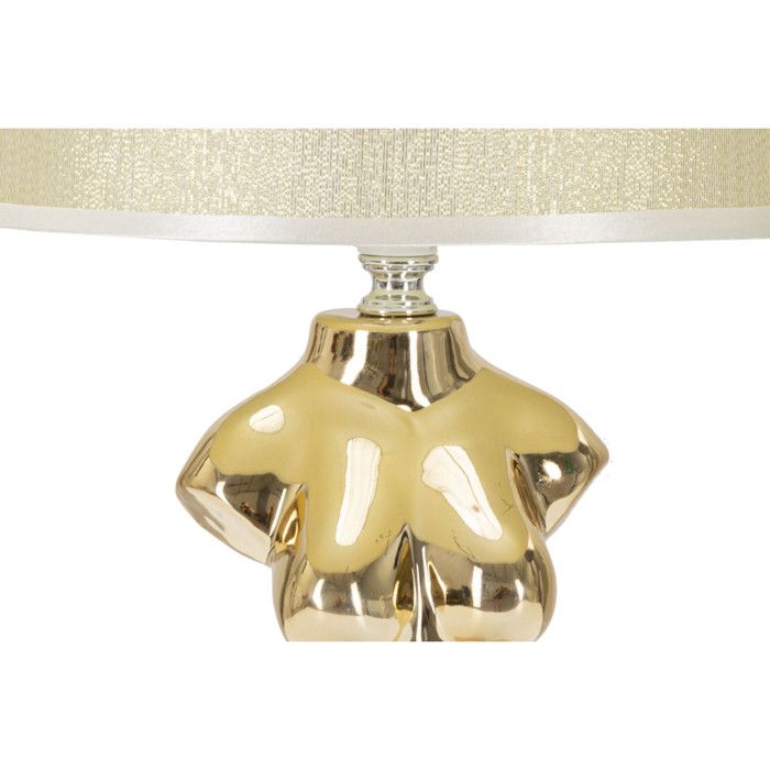 Lampe Buste Femme Mosaïque 50cm - Éclairage Ambiant LED - Jaune - Fait Main