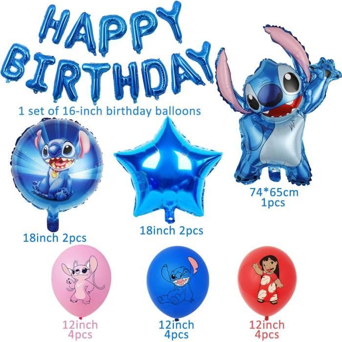 Lilo et Stitch Party Supplies - 8 Pcs Décoration de Fête, Ballons  Anniversaire Feuille Ballon à Air Enfants Anniversaire Décoration -  Cdiscount Maison