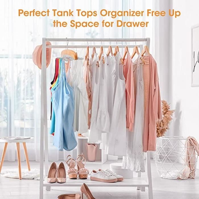 OMHOMETY Lot De 2 Cintres Pour Débardeurs, Soutiens-gorge, Porte-soutien- Gorge, Porte-soutien-gorge, Caraco Et Maillots De Bain En Bois Robuste Pour économiser De L'espace