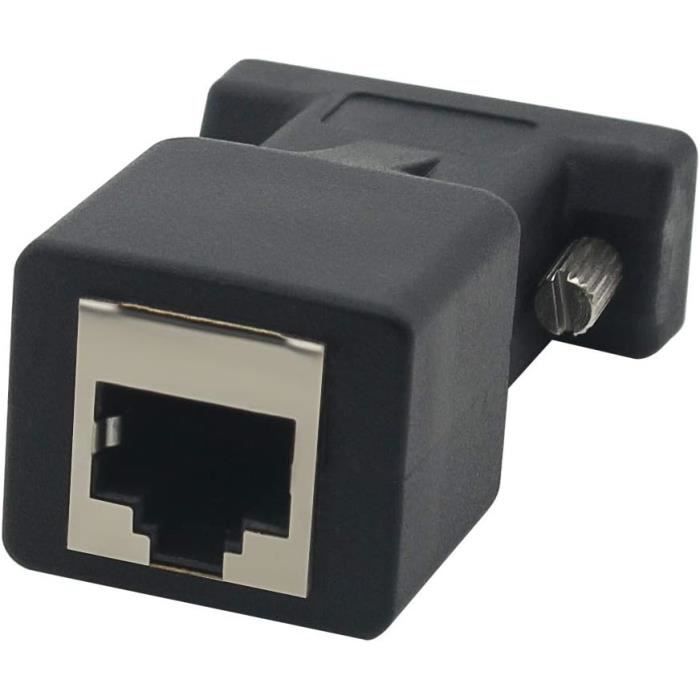 Adaptateur De Câble Réseau Ethernet Rj45 Femelle Db9 Rs232 Vers Rj45 ...
