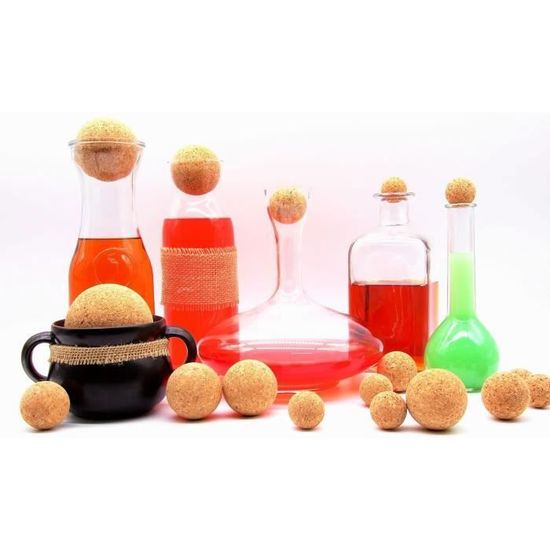 Bouchon De Liège Colmaté Bouchon En Liège En Bois De Rechange Pour Carafe à Vin De 50 Mm, Boule En Liège Pour Décanteur De Vin, Bouchon En Liège En Bois Bouchon Carafe