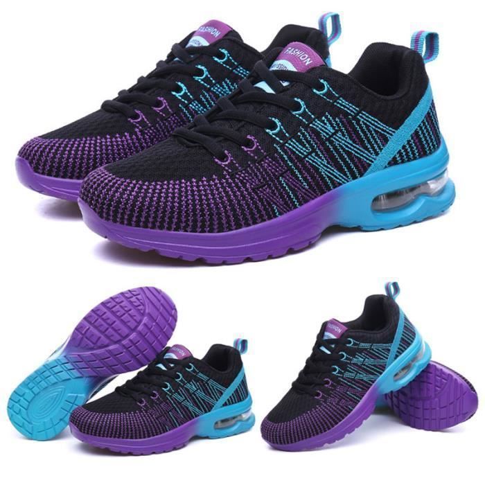 Baskets Running MINBEI Pour Femme - Respirantes Et Légères - Taille 35-44 - Noir, Bleu, Rose