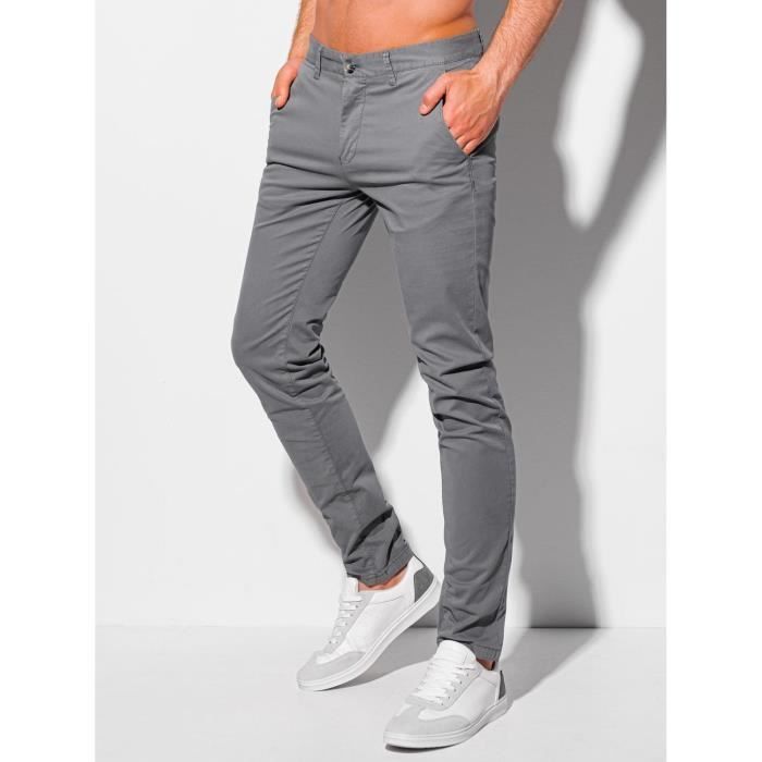 Pantalon chino pour homme Pantalon 1090 gris Gris - Cdiscount Prêt