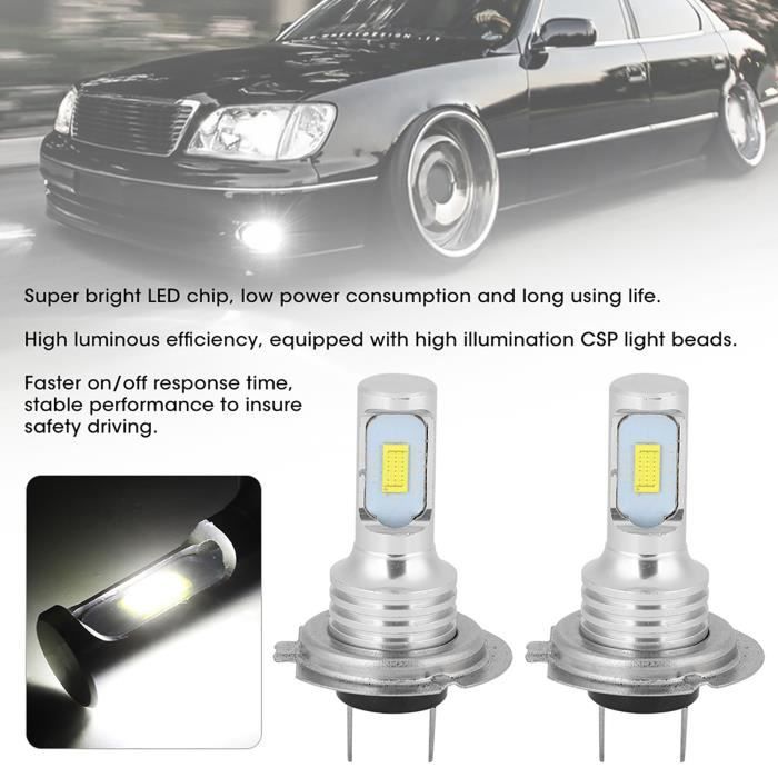 Ampoule halogène antibrouillard H7 Super blanche 6000K 55W 3000K, 2 pièces,  lampe frontale de voiture, Source de lumière pour le Parking 4300K