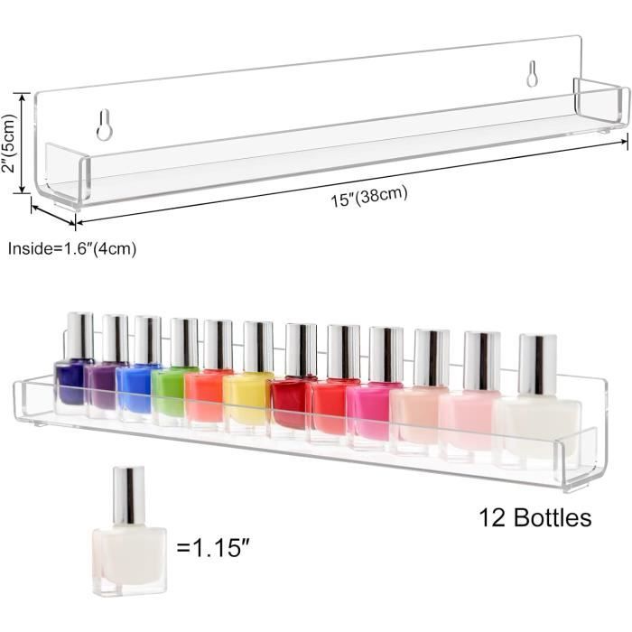 BTremary Organisateur Vernis à Ongles 6 Niveaux Acrylique Transparent - Présentoir Jusqu'à 96 Flacons - Rangement Maquillage Et Parfums