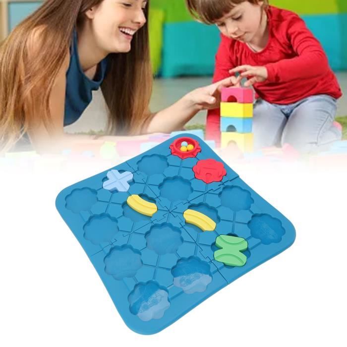 Jeu De Construction Logique Circuit Voiture - Puzzle Route Avec Bus Lumineux 34 Pièces