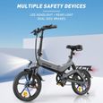 HITWAY vélo électrique 16", léger et pliable, vélo assistance électrique à la pédale, Batterie 36V 7,8Ah, pompe et cadenas gratuite-3