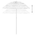 VX - Parasol de plage Hawaii Blanc 180 cm-3