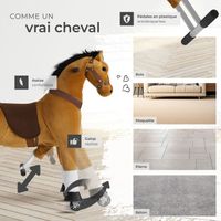 Tectake - Cheval à bascule sur roulettes en peluche - 34 x 89 x 100 cm pas cher Tectake - Cheval à bascule sur roulettes en peluche - 34 x 89 x 100 cm pas cher