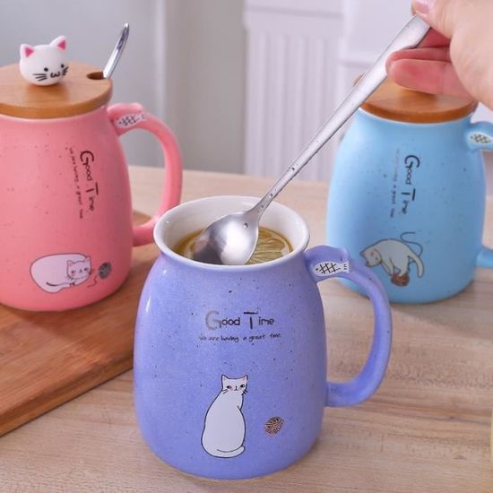 Tasse à café,Tasses à café chat dessin animé, 250mL-350mL, 1 pièces, faites  à la main, tasses à thé, vaisselle - Type Cat Mug A - Cdiscount  Puériculture & Eveil bébé