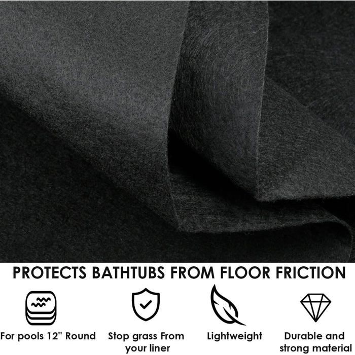 Tapis de sol pour piscine ronde 3,7 m antidérapant, ultra absorbant — free download