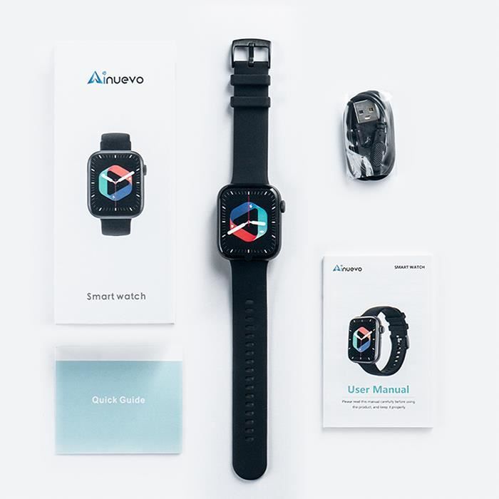 Montre Connectée Femmes Homme M25, 1.85 240*280 Smartwatch avec Appels  Bluetooth Assistant Vocal-Fitness Tracker-IP68 Etanche-Noir - Cdiscount  Téléphonie